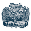 Kunar Yodeling Club Sticker (Blue on White)